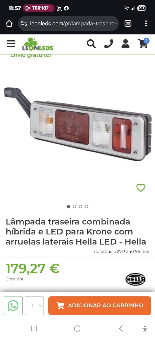 Farol krone original para camião