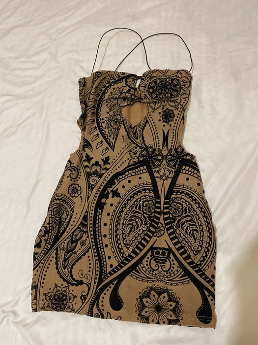 Женское летнее мини-платье без рукавов, с открытой спиной