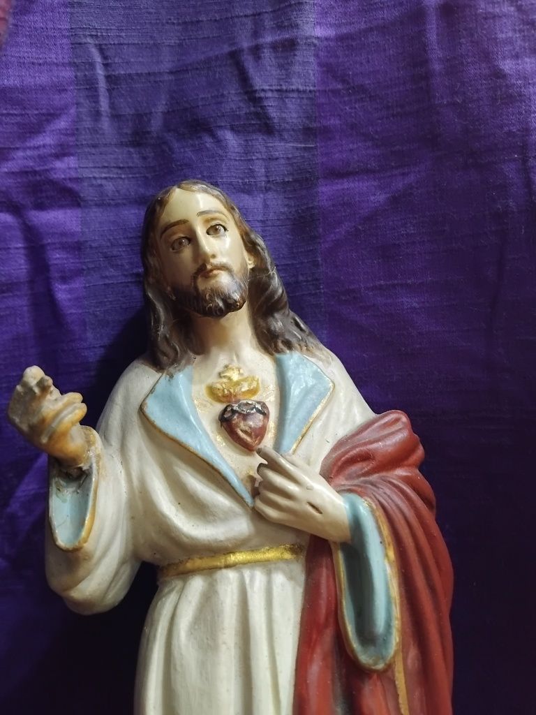 Imagem de sagrado coração de Jesus em terra cota