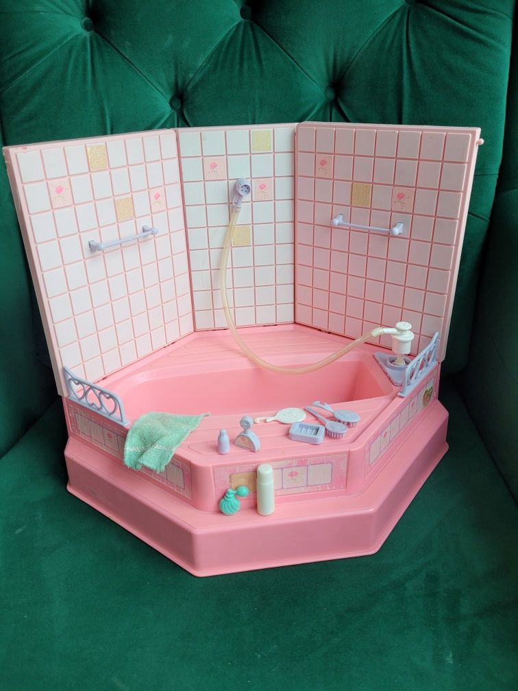 Barbie vintage bathroom Rose wanna prysznic komplet