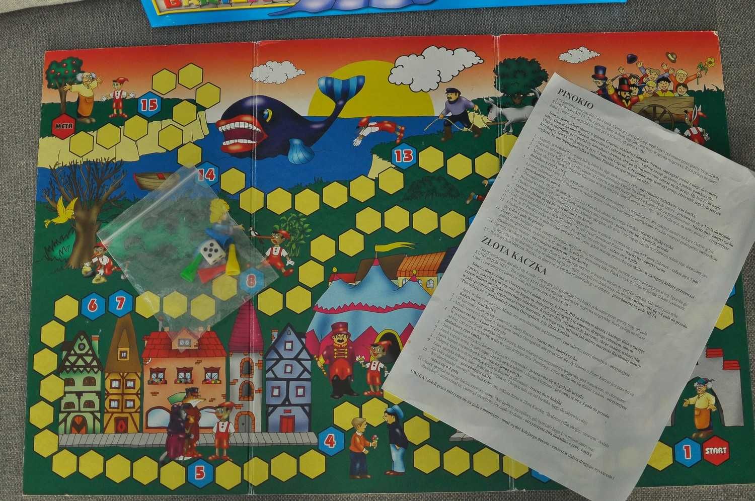 Gra planszowa, edukacyjna dla dzieci - Pinokio, Legenda złotej kaczce