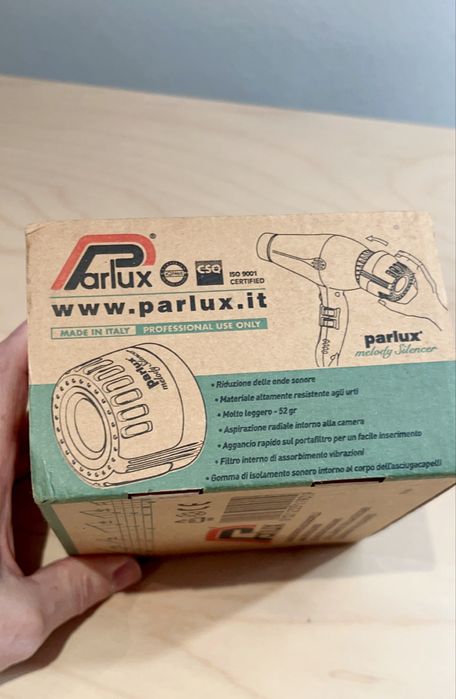 Silenciador de secadot de cabelo da Parlux