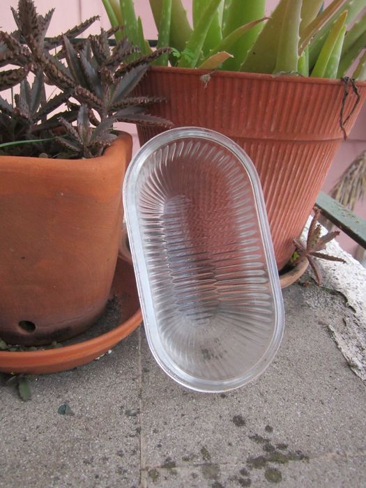 Vidro de substituição oval 16,5 x 9 cm para candeeiro