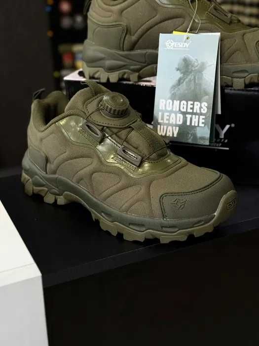 Тактичні літні кросівки на автошнурівці ESDY олива 40-45р