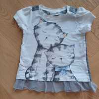 T-shirt dla dziewczynki COCODRILLO rozmiar 92 cm motyw kotek