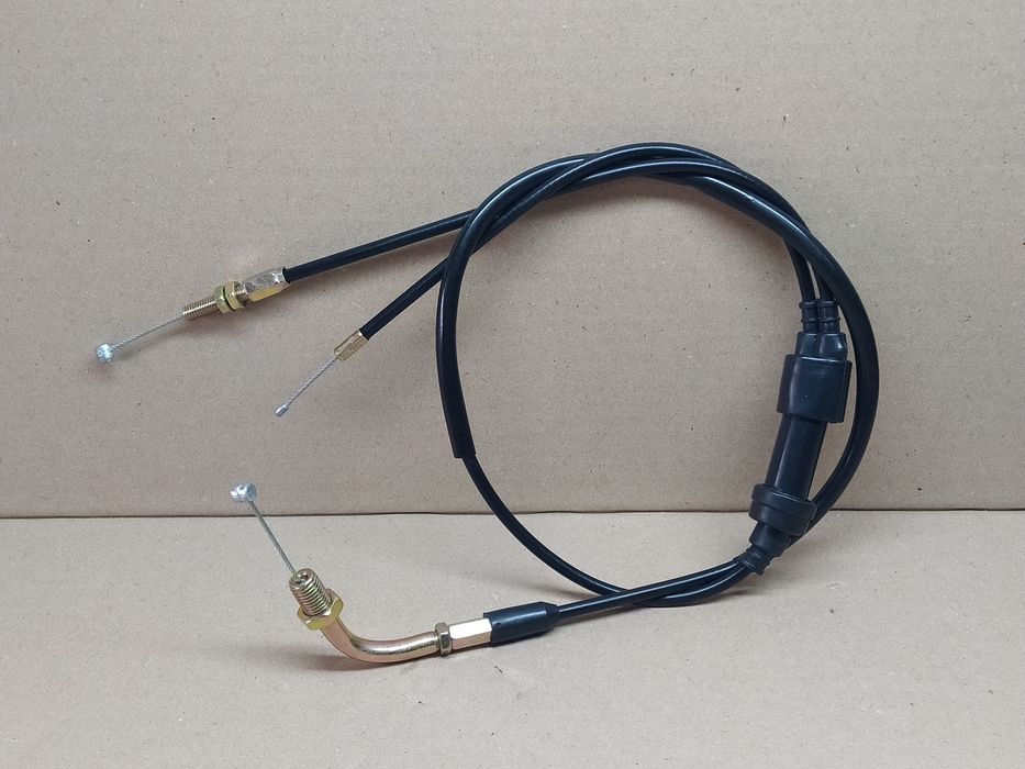 Трос газа под карбюратор PZ27, PZ30 с ускорительным насосом, раздвоен