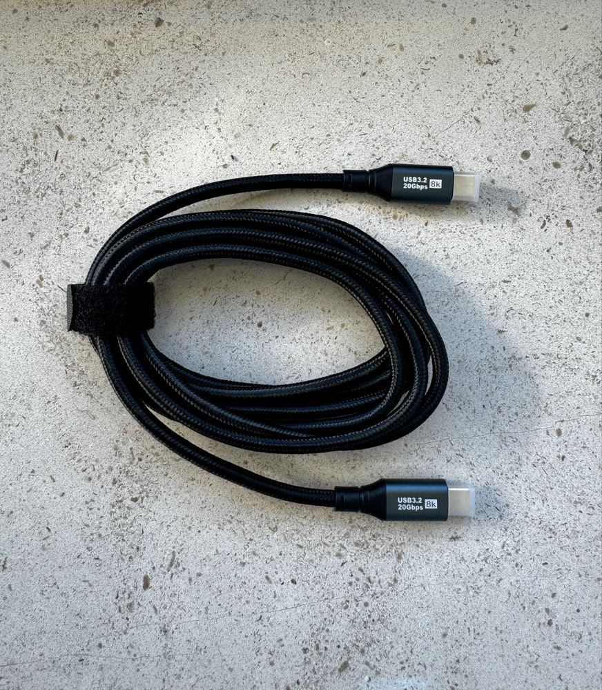 Cabo USB-C 3.2 PD100W 2 metros - NOVO