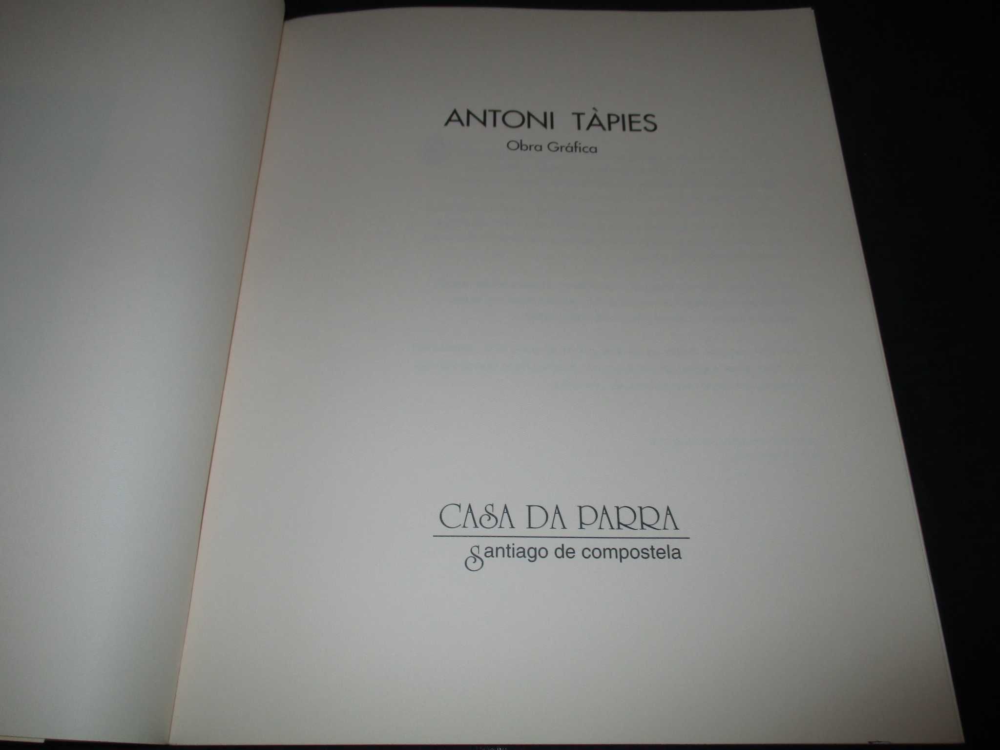 Livro Tàpies Obra Gráfica Catálogo Casa da Parra