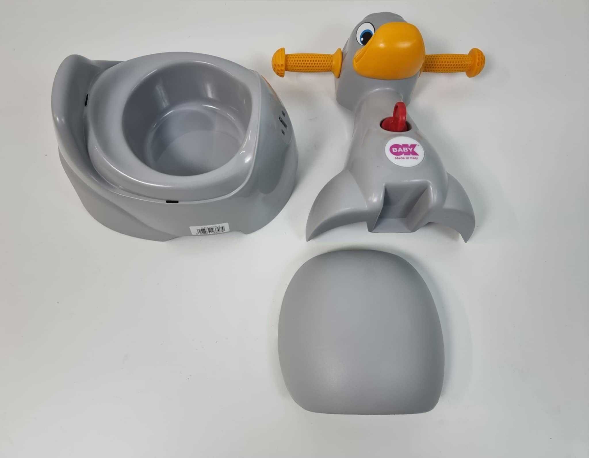 NOWY Nocnik OkBaby Quack z pokrywką Kaczka szary