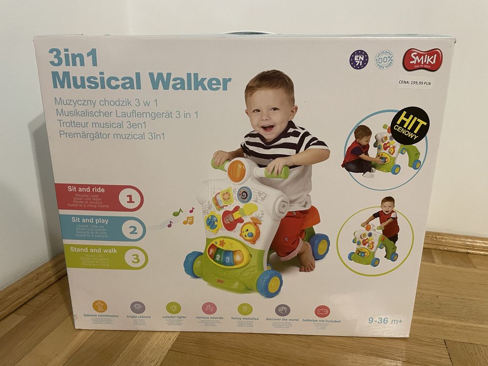 Muzyczny chodzik dla dzieci 3 w 1