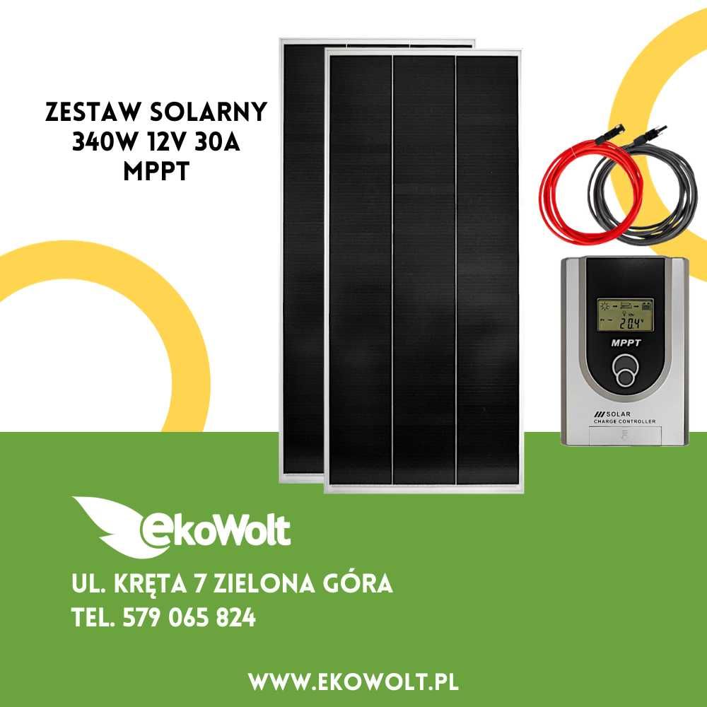 Zestaw solarny 2x170W 12V 30A MPPT (36264)