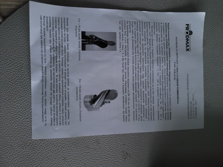 Nasada strażak kwas z Łożyskiem FI 180MM