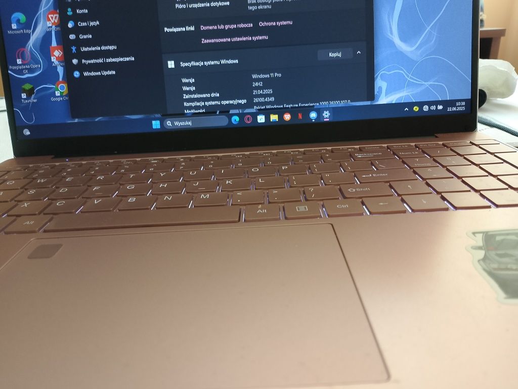 Laptop molegar T156A różowy jak nowy