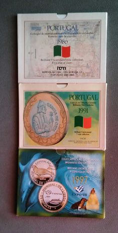 Moedas carteiras BNC 1986, 1991 e 1997