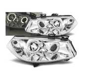 FARÓIS ANGEL EYES RENAULT MEGANE 02-05 FUNDO CROMADO