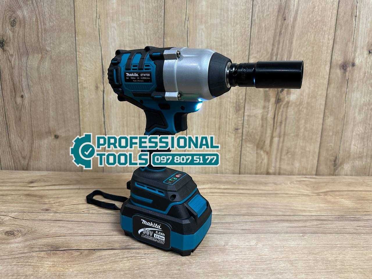 Ударний Гайковерт Makita DTW700 Для зриваня та відкручування коліс 36V