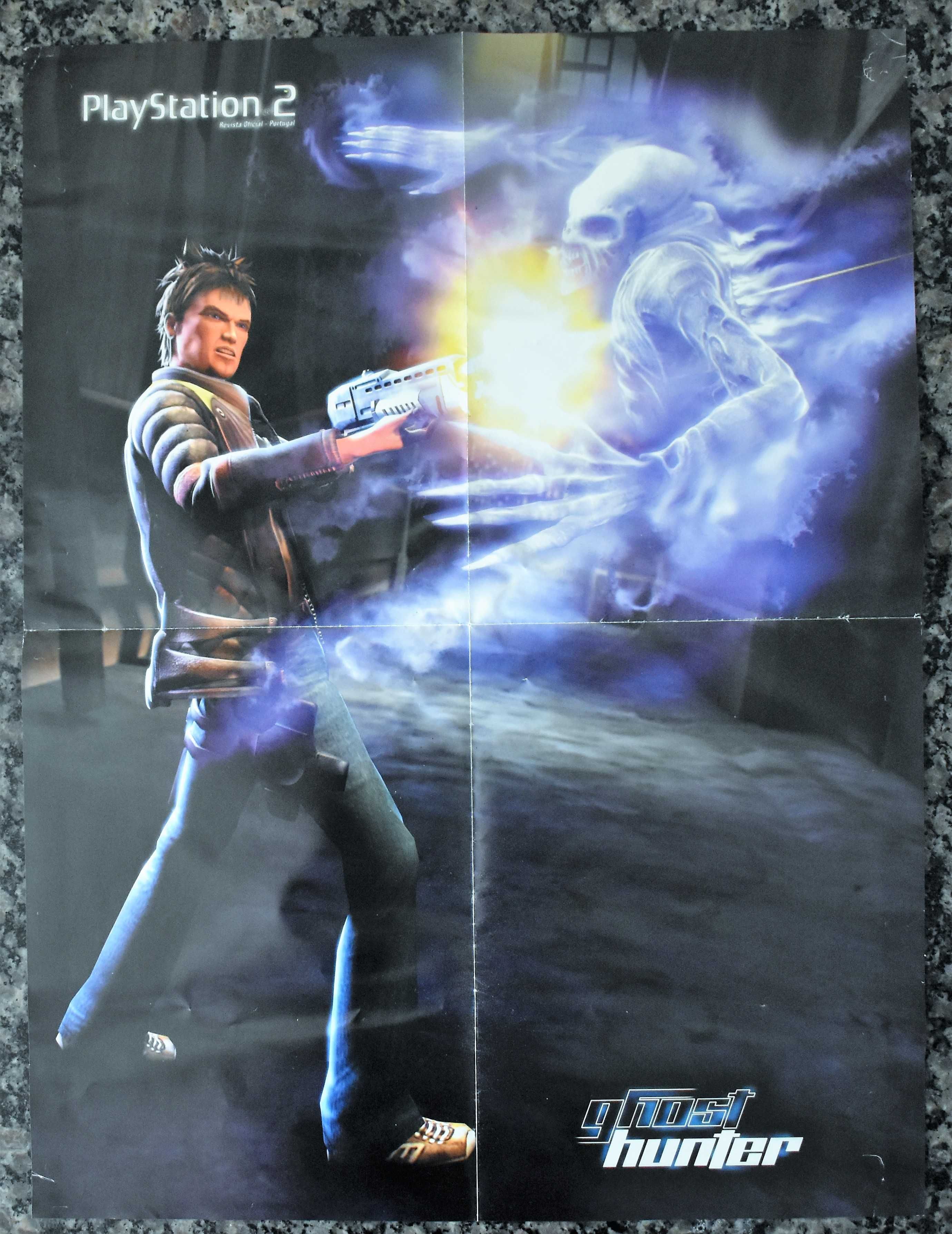 Final Fantasy X-2 / Ghosthunter - Poster antigo jogos PlayStation 2