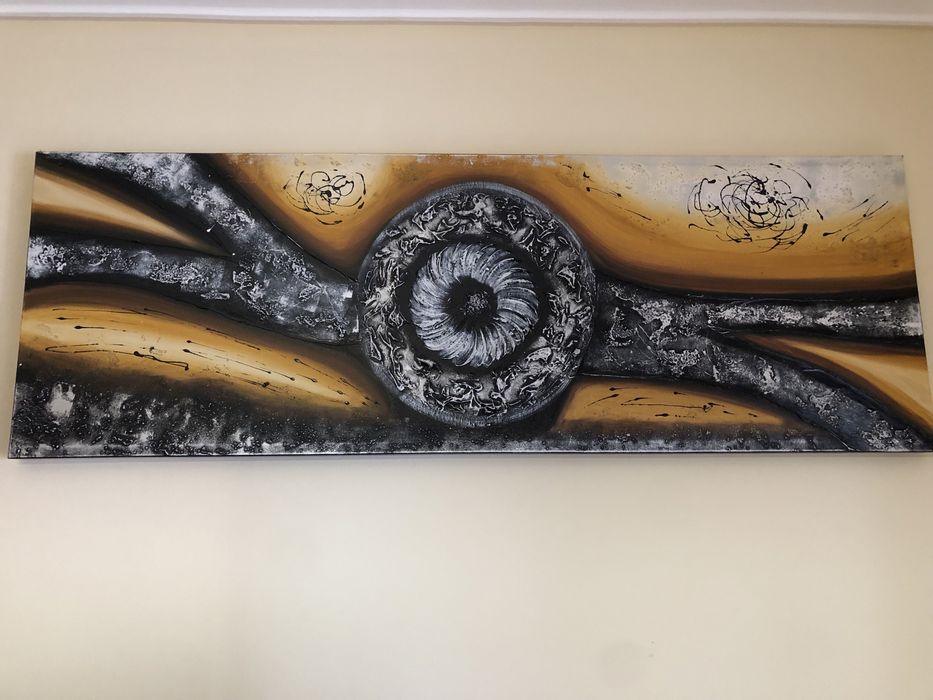 Quadro em tela em relevo