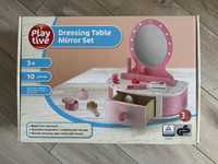 Drewniana toaletka dla dziewczynki zabawka Montessori dzień dziecka