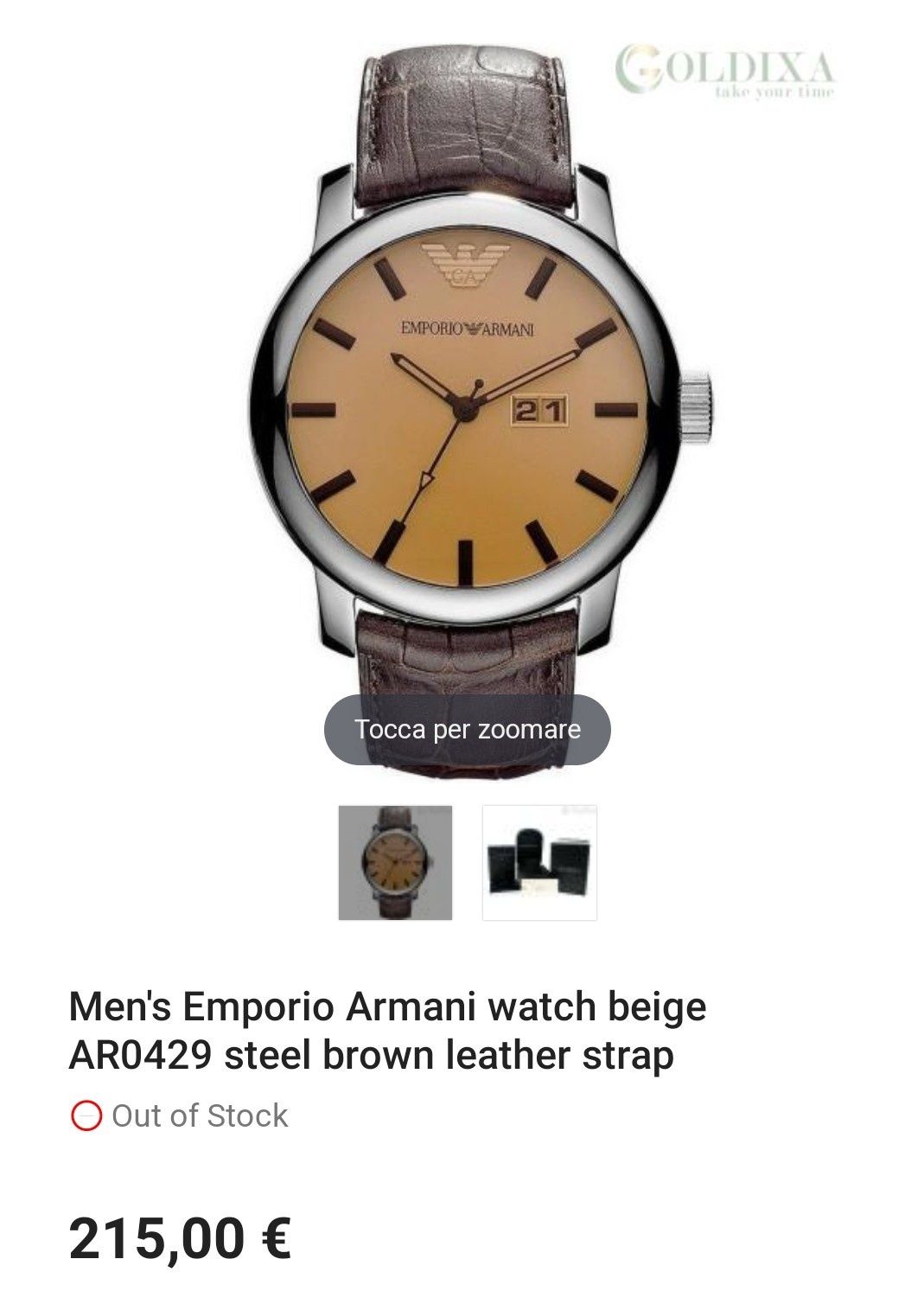 Relógio Empório Armani Original AR 0429