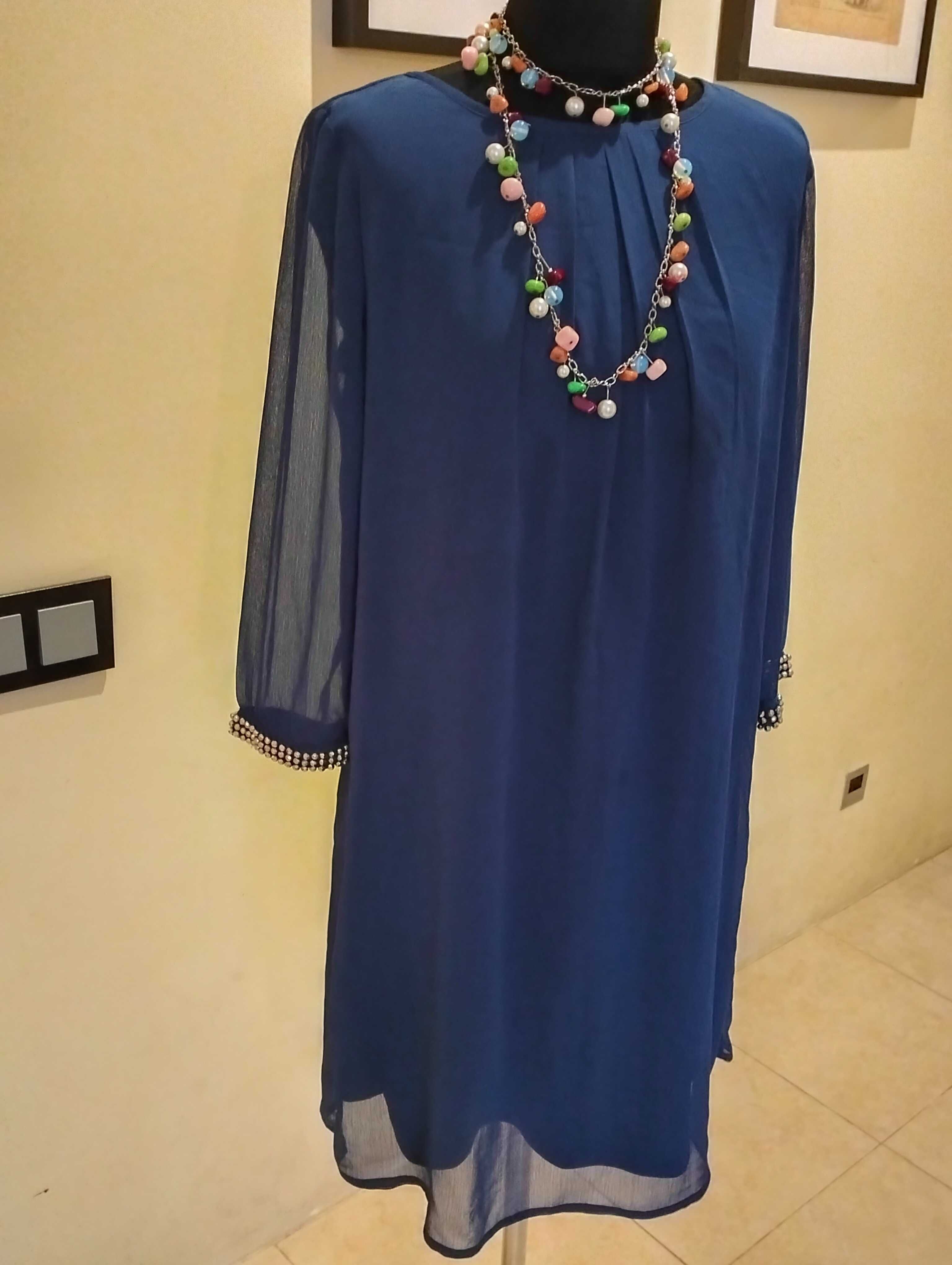 Kobaltowa sukienka rozmiar 40