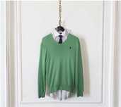 Sweter miętowy Ralph Lauren M slim fit long premium
