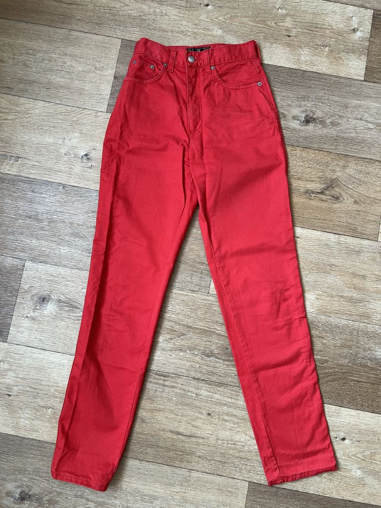 Fendi Original Red Jeans — Rare Vintage XS