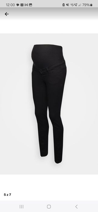Jeansy ciążowe czarne Skinny Fit, Vero Moda Maternity, rozmiar M