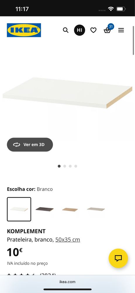 Prateleiras “komplement” PAX - IKEA