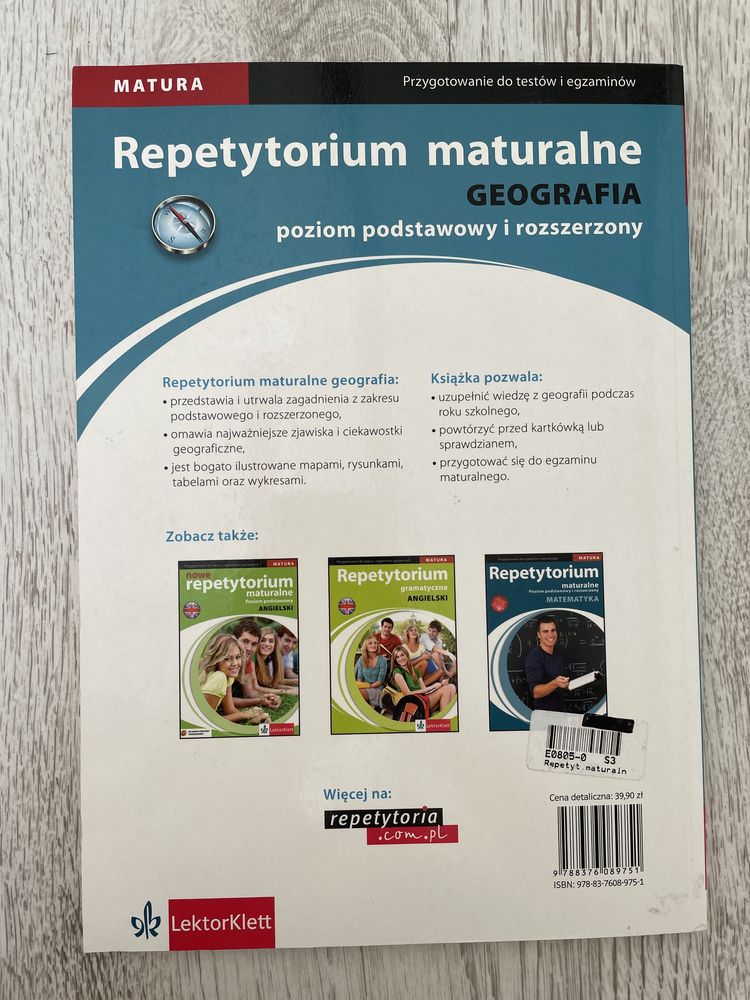 + GRATIS Repetytorium maturalne geografia lektorklett