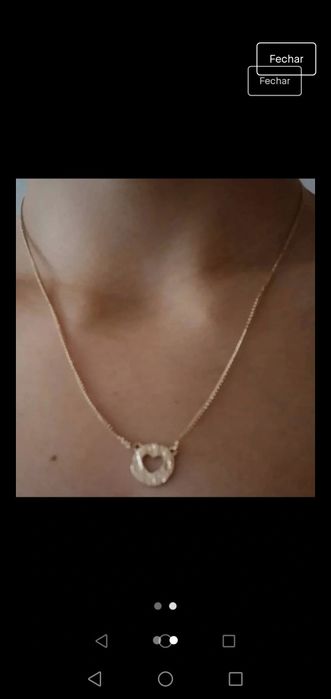 Conjunto Colar e Anéis "Coração"