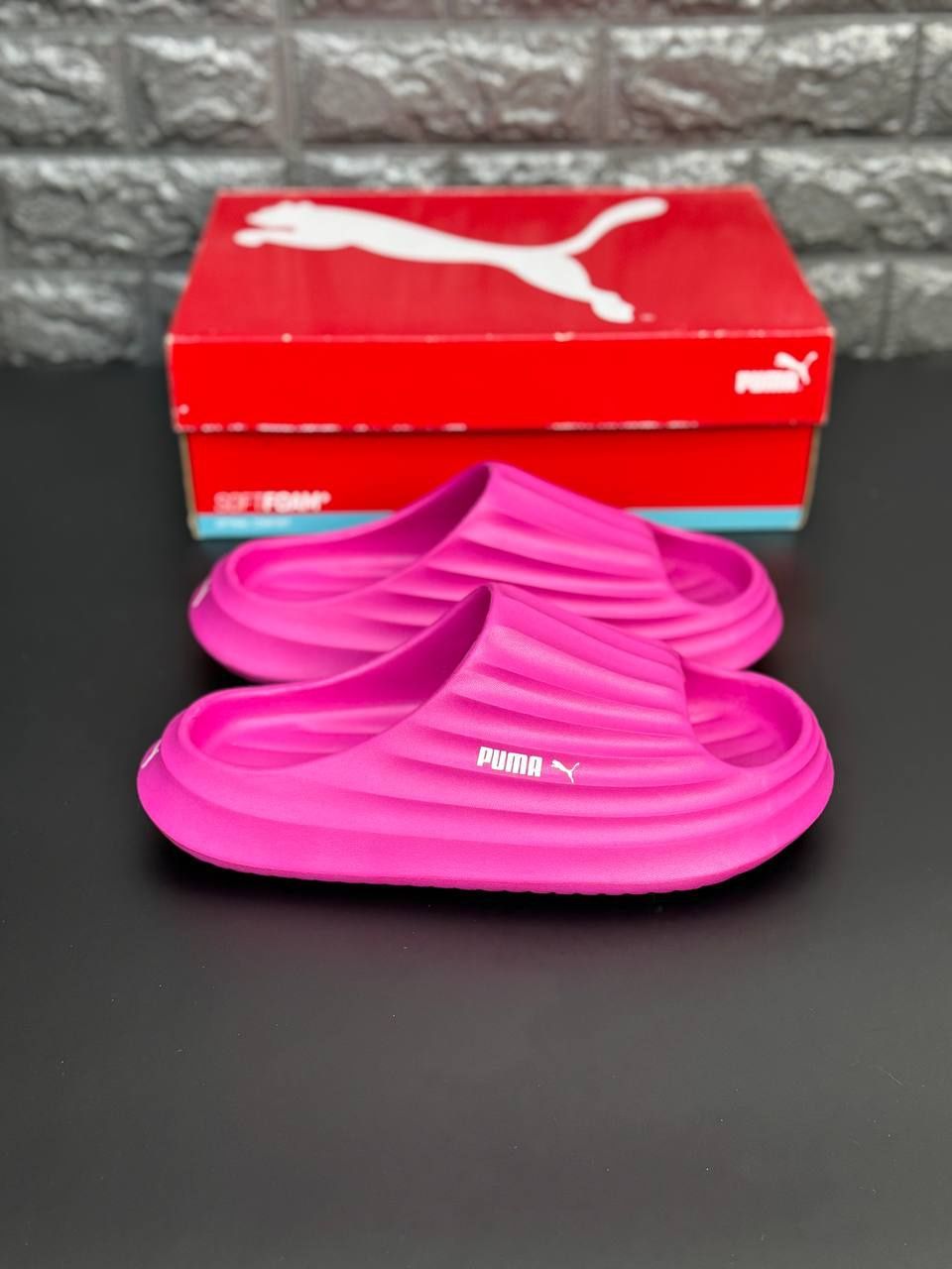 Летние шлепанцы пума розовые женские супер мягкие хит сезона Puma