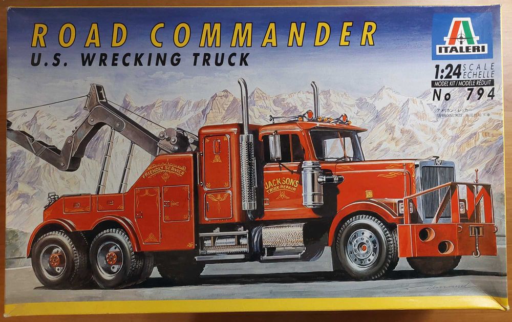 Road Commander U.S. Wrecking Truck / 1:24 Italeri /Antigo/Raro/Coleção