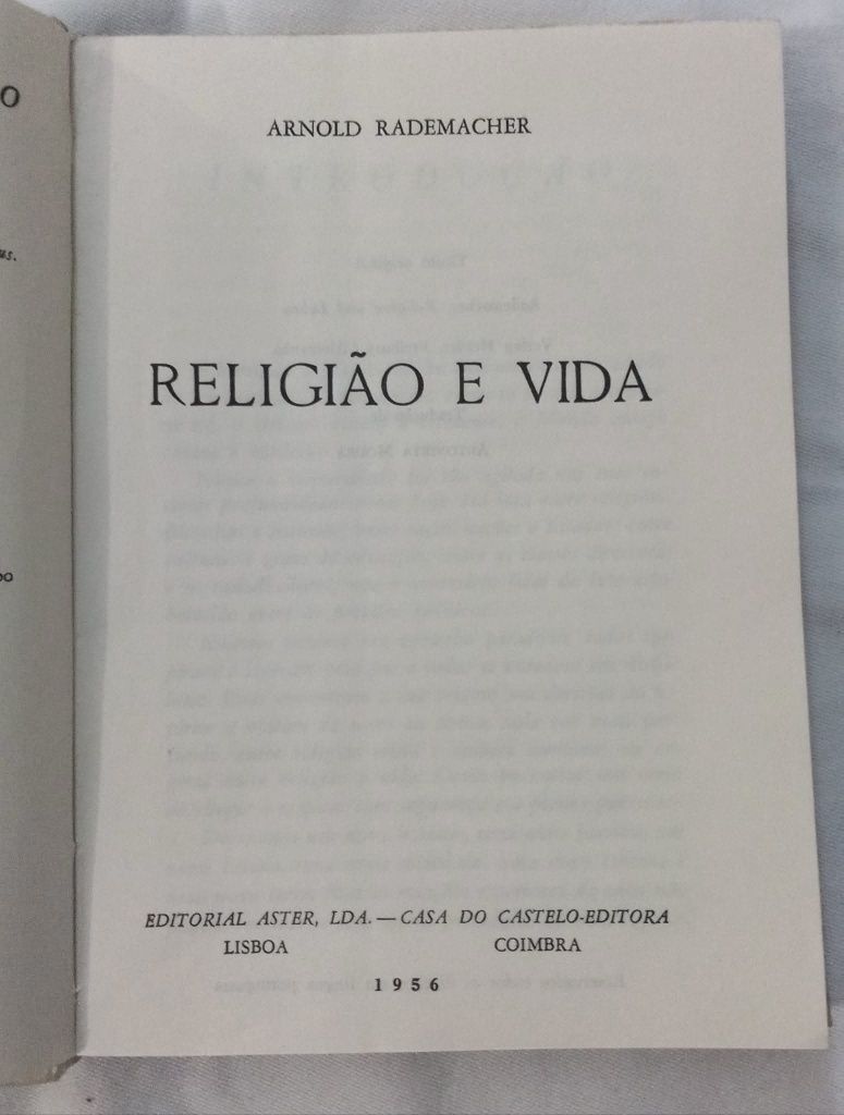 Religião e Vida - Arnold Rademacher
