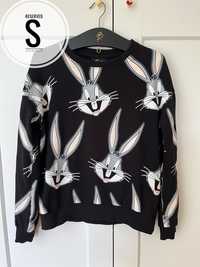 Reserved czarna bluza S 36 Królik Bugs Looney Tunes