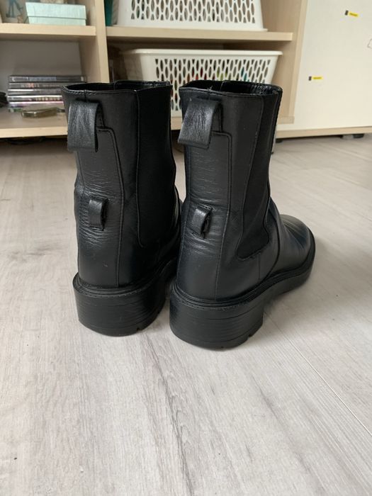 Botki sztyblety kozaki Zara r. 36 skóra naturalna skórzane