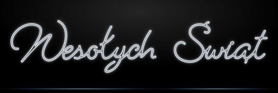 Dekoracja świąteczna napis  wesołych świat led zewnętrzny 355X75cm