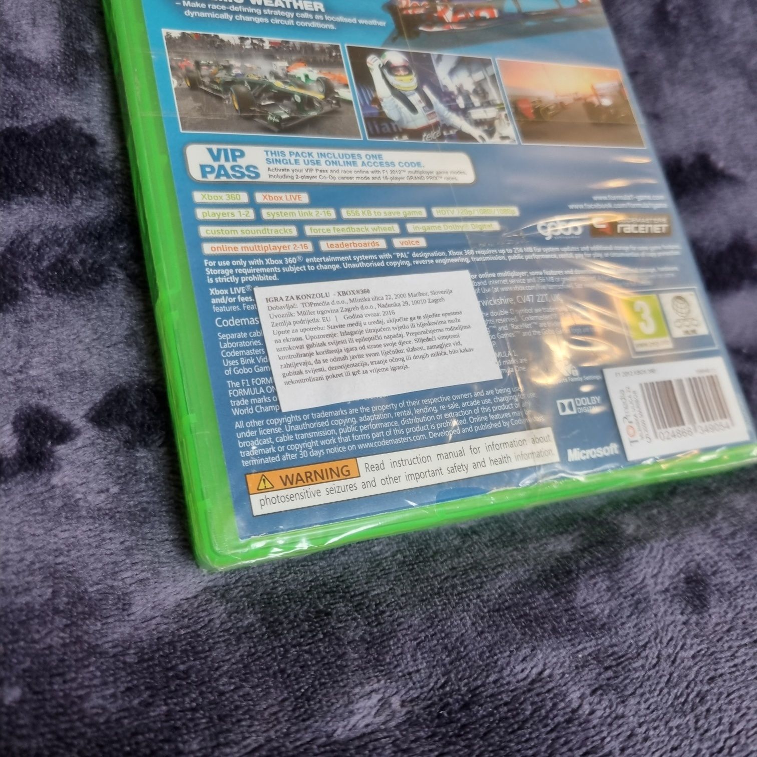 F1 2012 Formula 1 Xbox 360 Folia