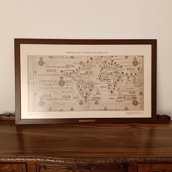 Planisfério Tratado Tordesilhas