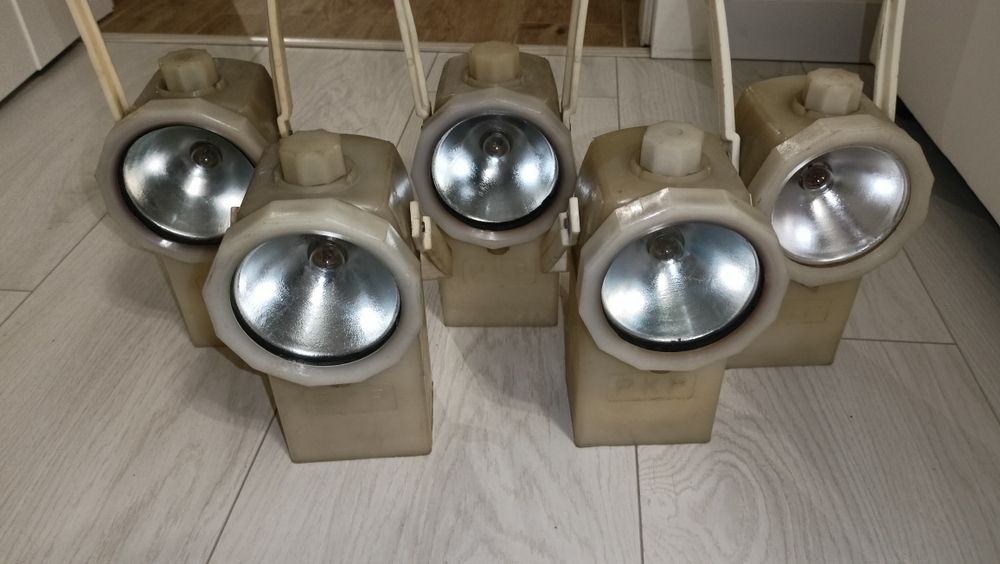 Stare latarki - lampy kolejowe ELN-7 - ZWUS - 5 sztuk - cena za całość