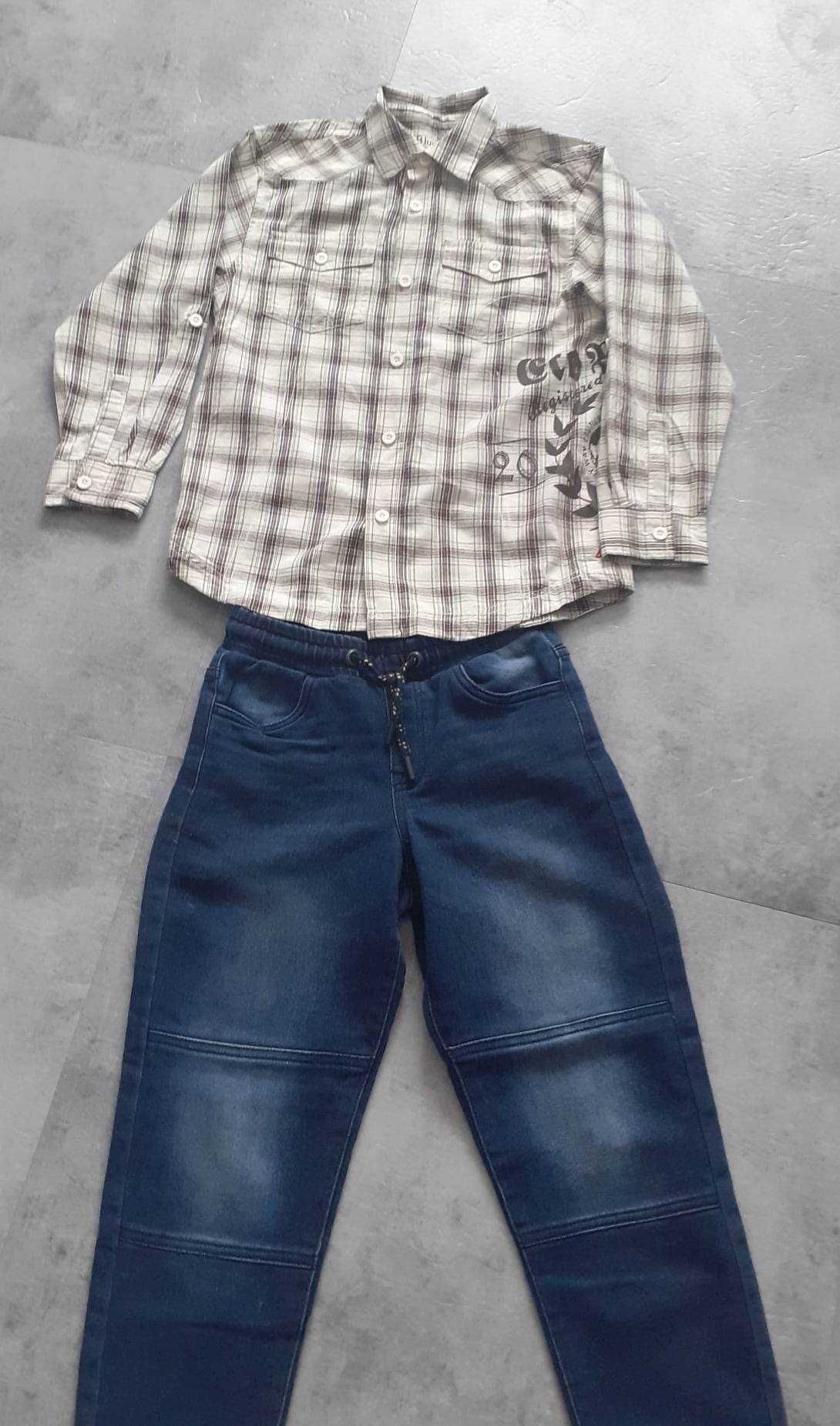 zestaw spodnie i koszula dla chłopca 8-9 lat