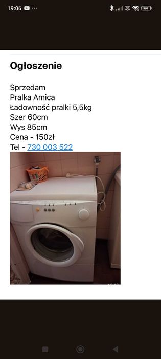 Pralka Amica automatyczna