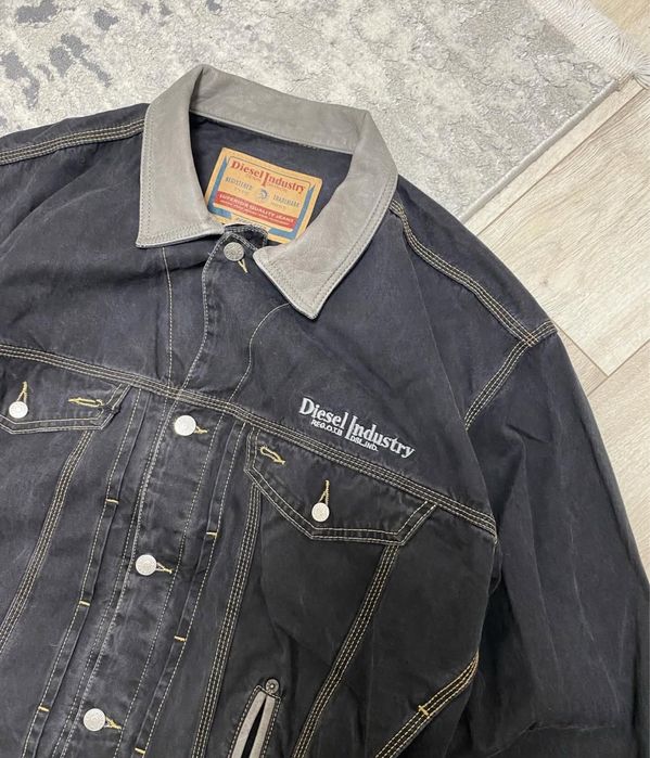 Вінтажна Джинсовка Diesel Diesel leather/denim jacket