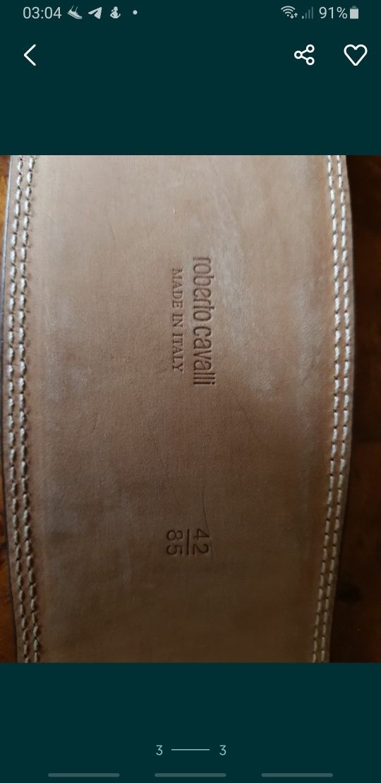Ремінець , ремінь Roberto Cavalli. Оригінал