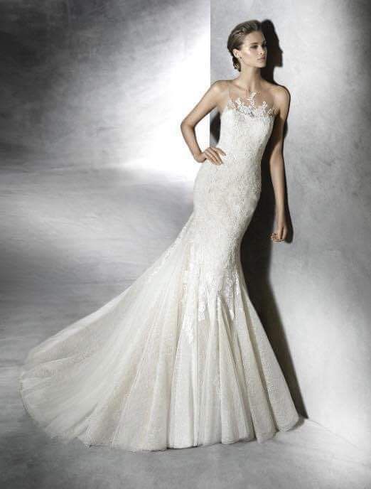 Vestido Noiva T36 Pronovias Colecçao 2017 Modelo Printella, com Véu