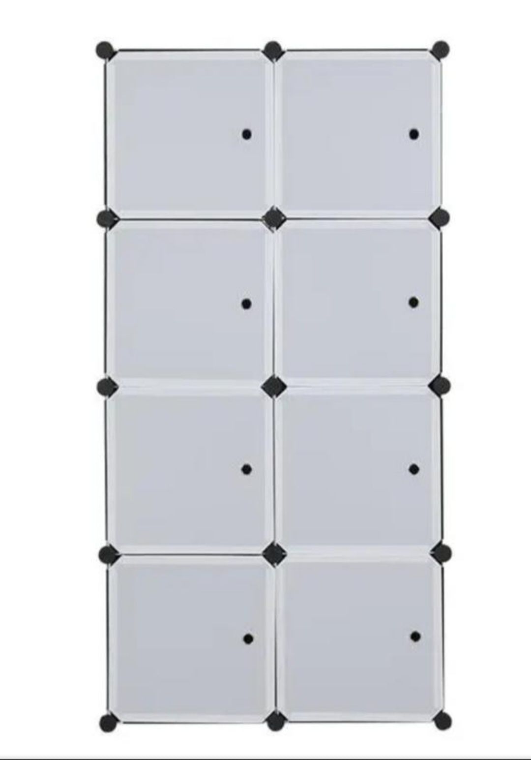 Модульный шкаф, 8 закрытых кубиков и 2 открытых