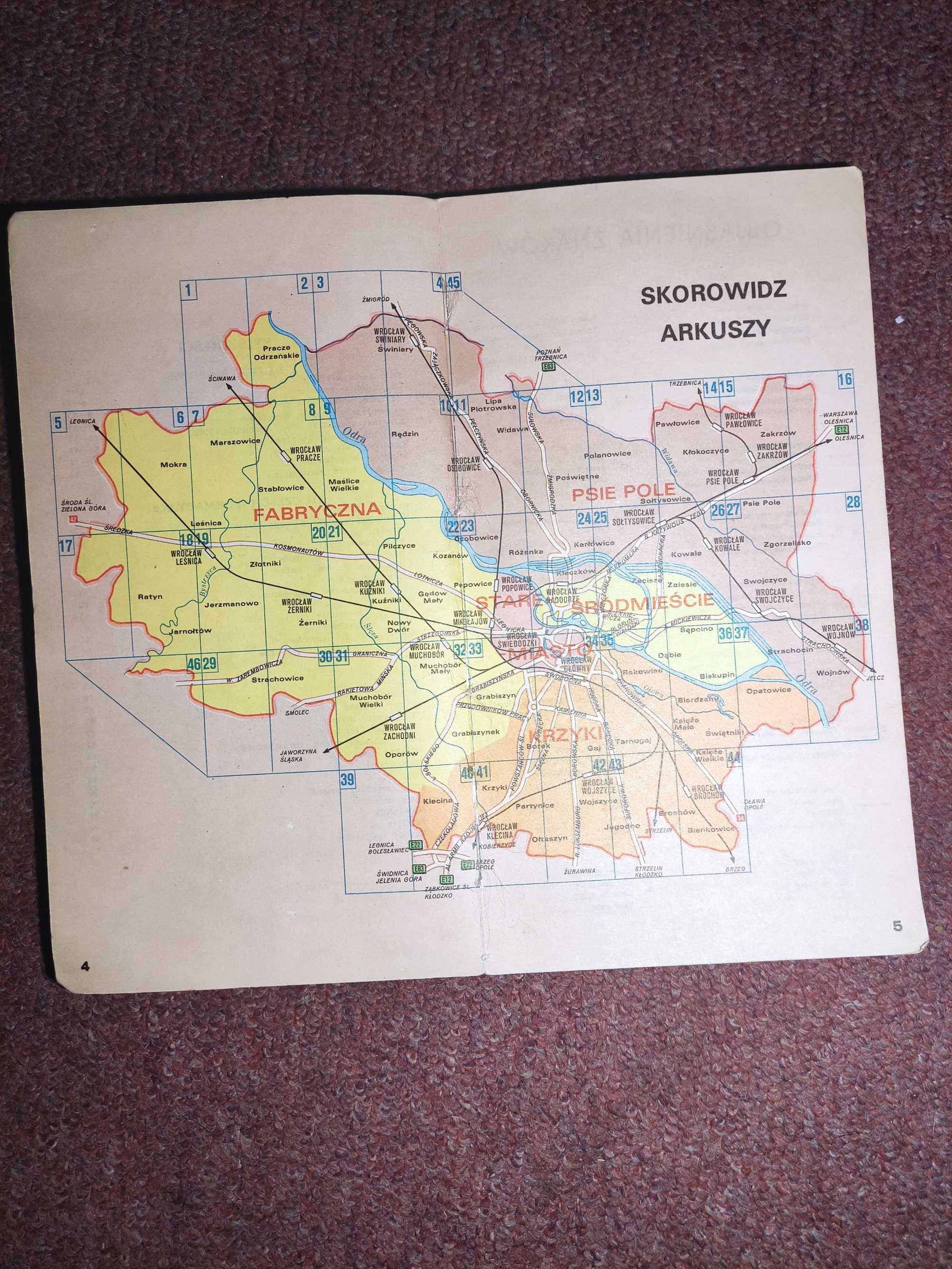 Plan Miasta Wrocław Atlas 1980 r. PRL