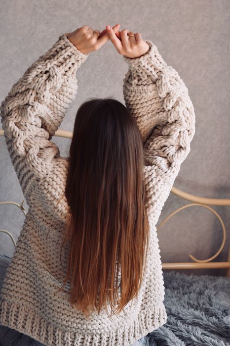 Кардиган оверсайз ручної роботи, плюшевий