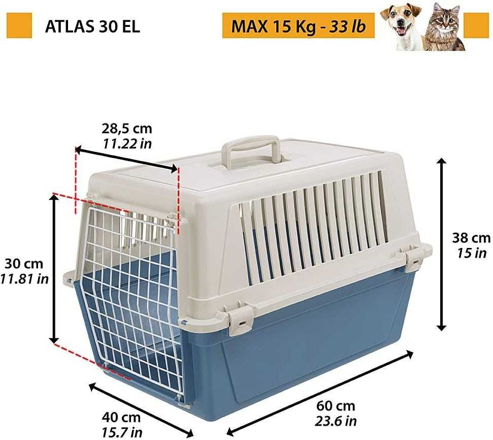 Transporter dla psów i kotów do 15 kg,  40 x 60 x wys. 38 cm