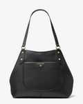 Oryginalna torebka Michael Kors czarna skorzana molly large